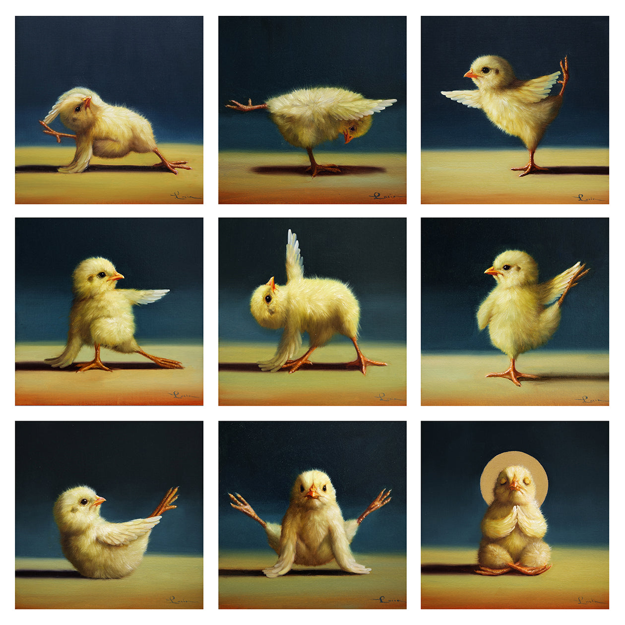Yoga Chick Collage - (9 Chicks)